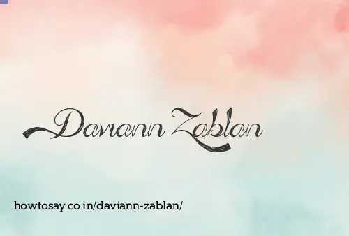 Daviann Zablan