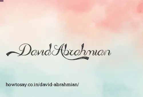 David Abrahmian