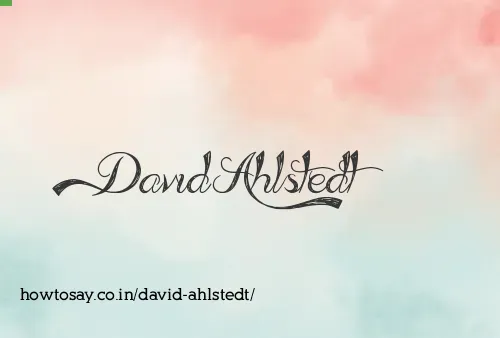 David Ahlstedt
