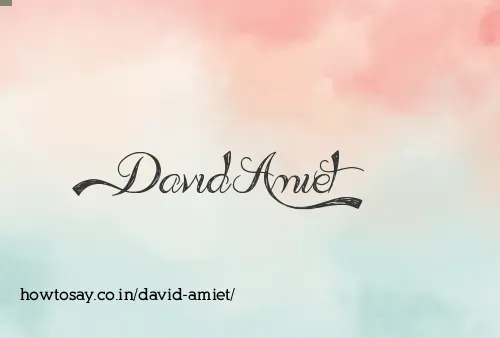 David Amiet