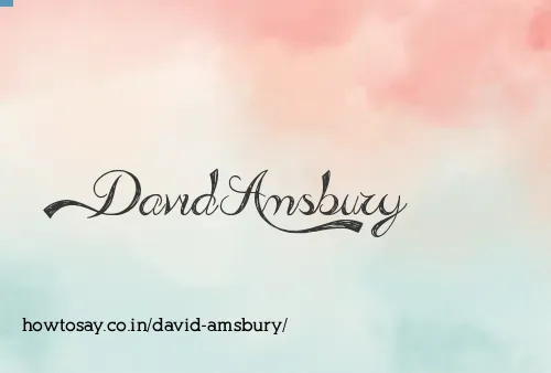 David Amsbury