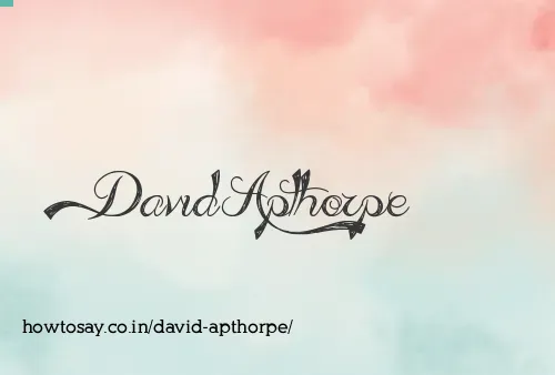 David Apthorpe