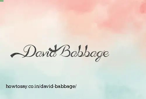 David Babbage