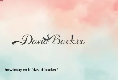David Backer
