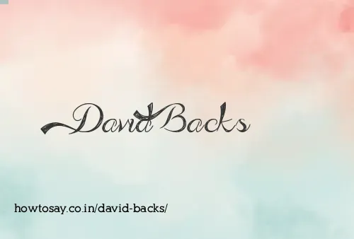 David Backs