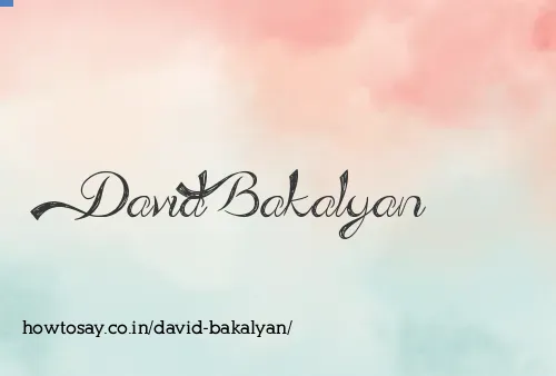 David Bakalyan
