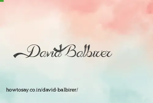 David Balbirer