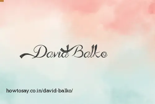 David Balko