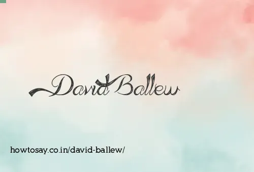 David Ballew