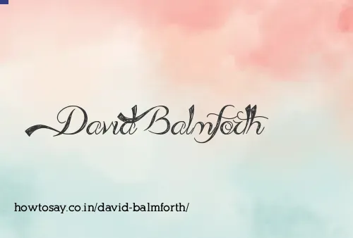 David Balmforth