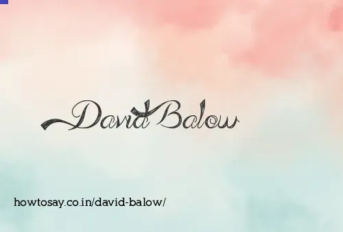 David Balow
