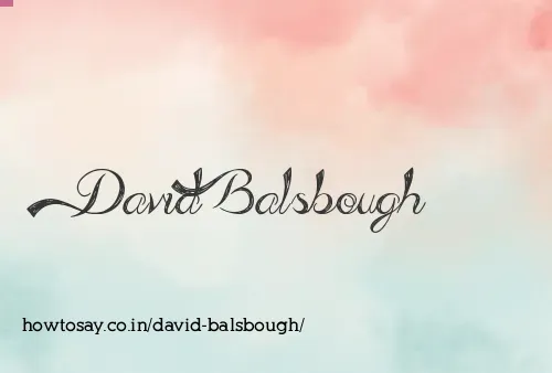 David Balsbough