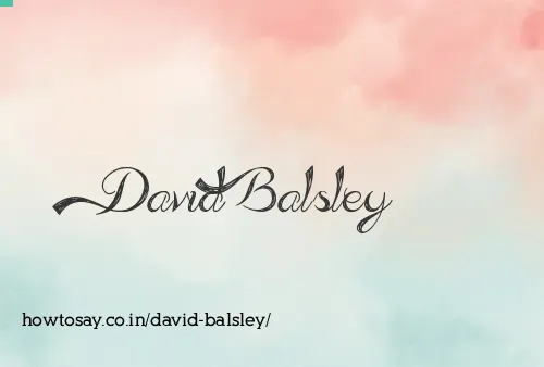 David Balsley
