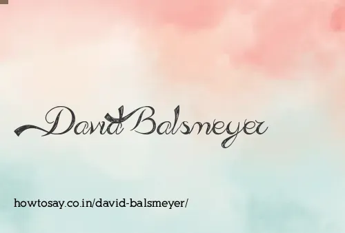 David Balsmeyer