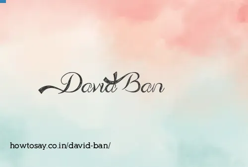 David Ban