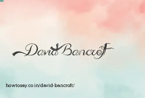 David Bancroft