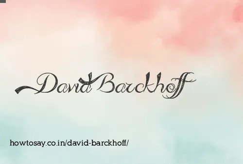 David Barckhoff