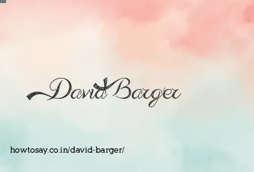 David Barger