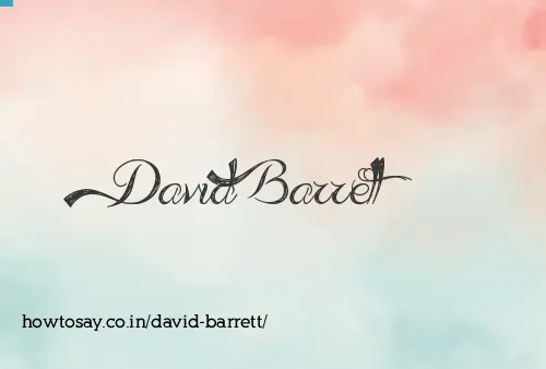 David Barrett