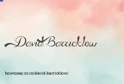 David Barricklow