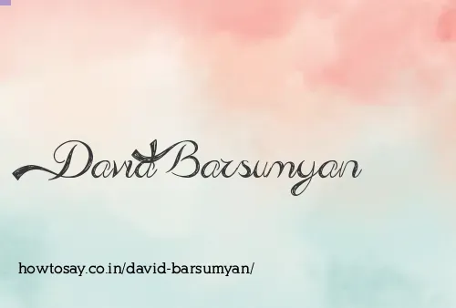 David Barsumyan