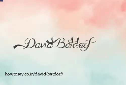 David Batdorf