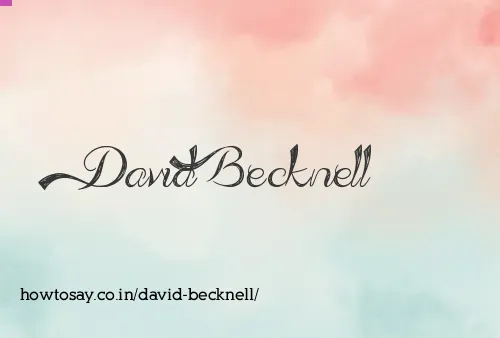 David Becknell