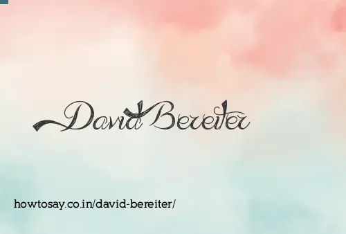 David Bereiter