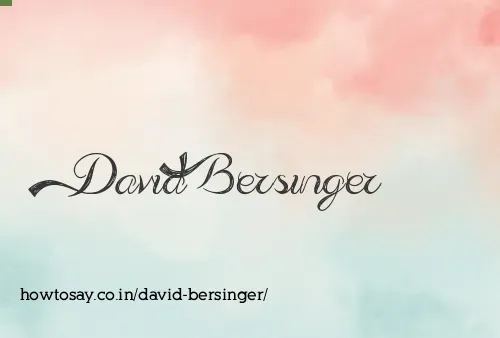 David Bersinger