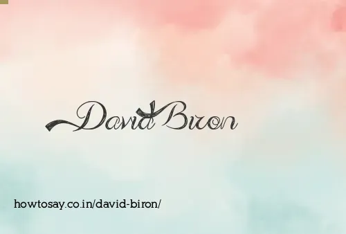 David Biron