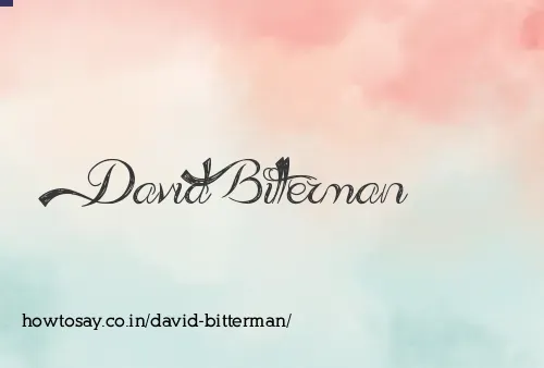 David Bitterman