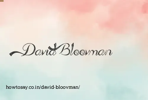 David Bloovman