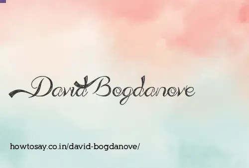 David Bogdanove