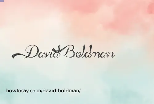 David Boldman