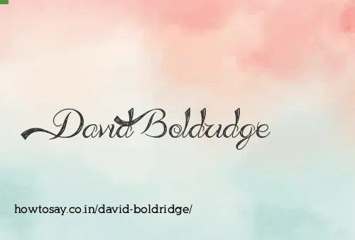 David Boldridge