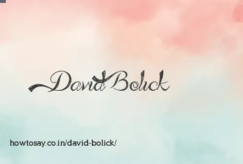 David Bolick