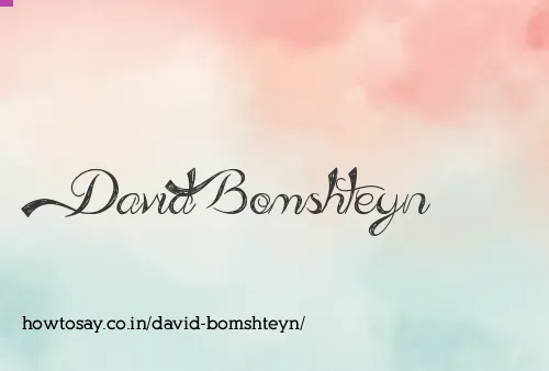 David Bomshteyn
