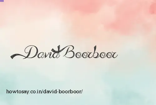 David Boorboor