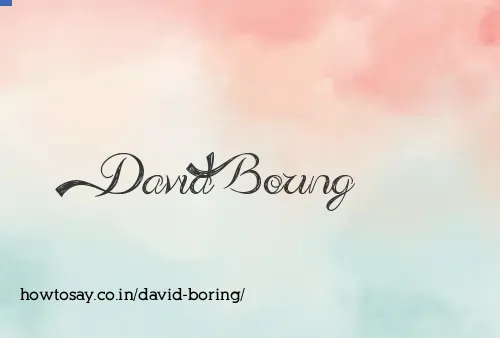 David Boring