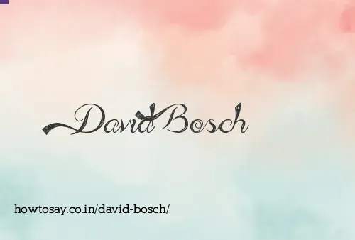 David Bosch