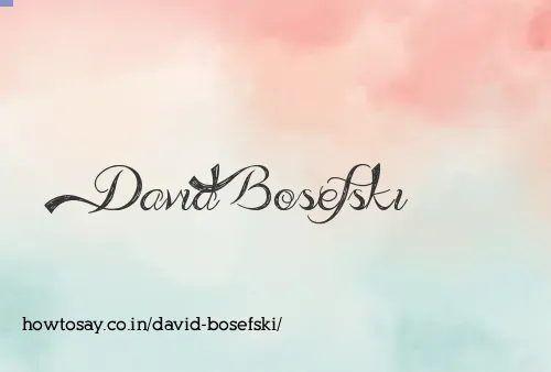 David Bosefski