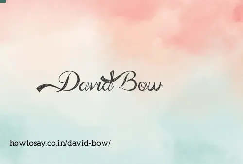 David Bow