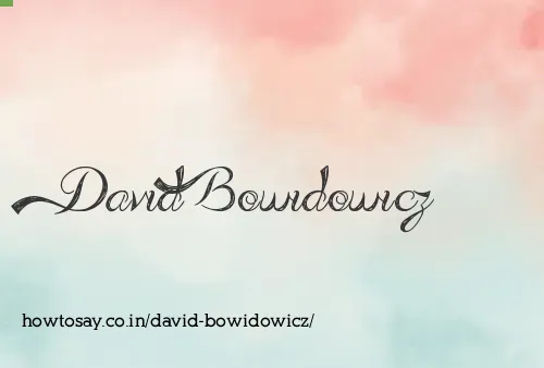 David Bowidowicz