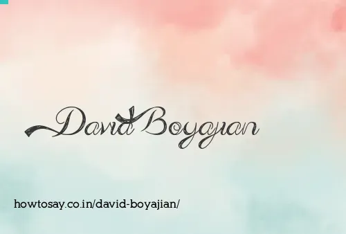 David Boyajian