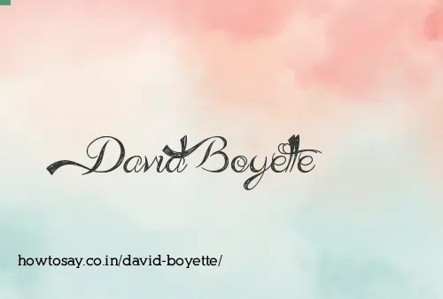 David Boyette
