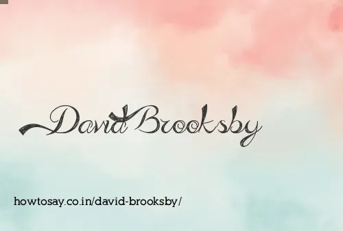 David Brooksby
