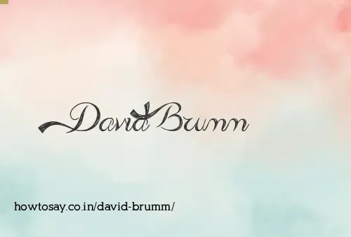 David Brumm