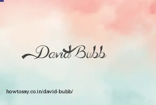 David Bubb