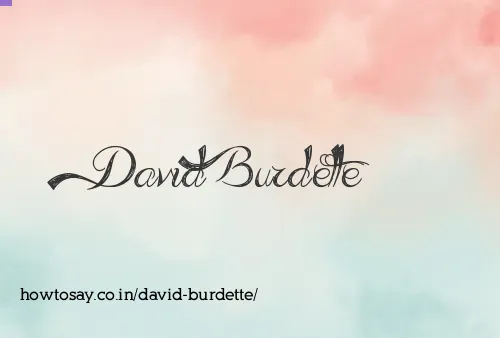 David Burdette
