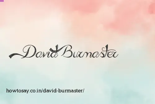 David Burmaster